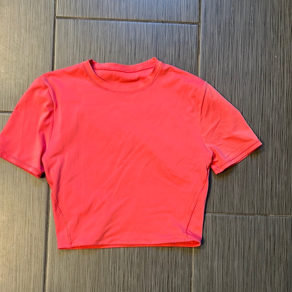 Vibrant Red Cropped T-Shirt